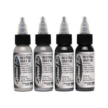 Inchiostro per Tatuaggi Eternal Ink Neutral Gray Set - 4x 30 ml