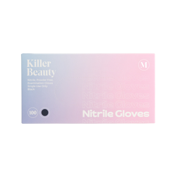 Scatola da 100 Guanti Neri in Nitrile Killer Beauty - Cassa da 10