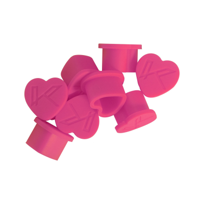 Tappini per inchiostro in silicone a forma di cuore Killer Beauty - Barattolo da 200